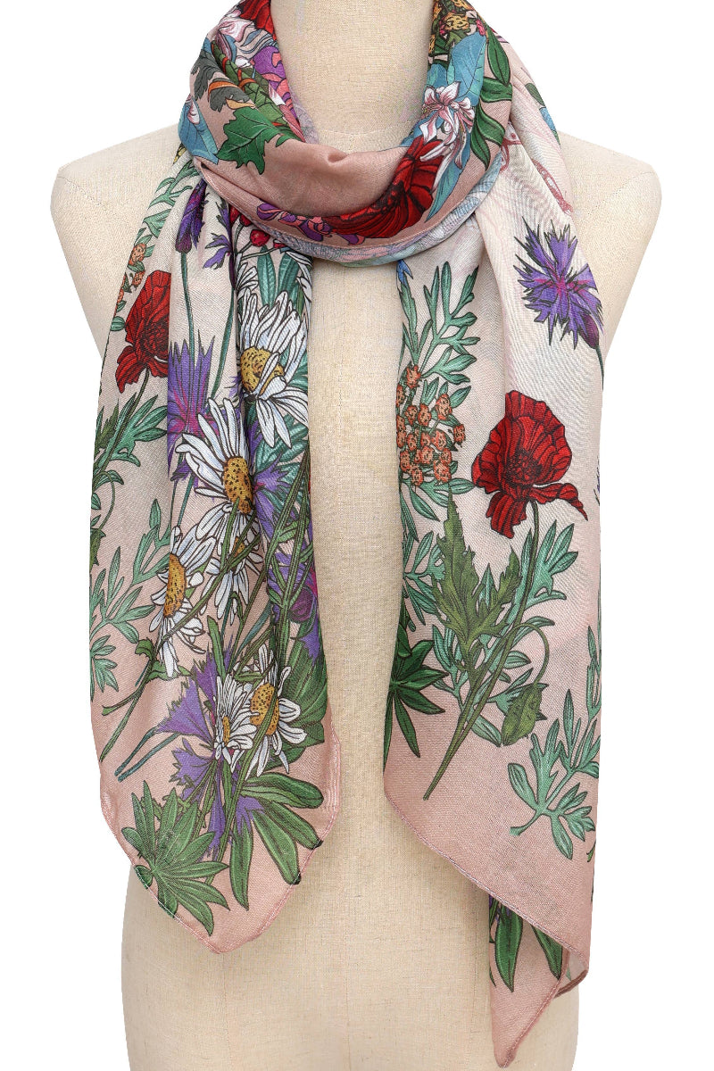 Flowers in Full Bloom Scarf Multicolor
