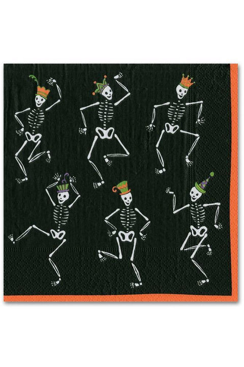 Caspari Dancing Skeletons Cocktail Napkins