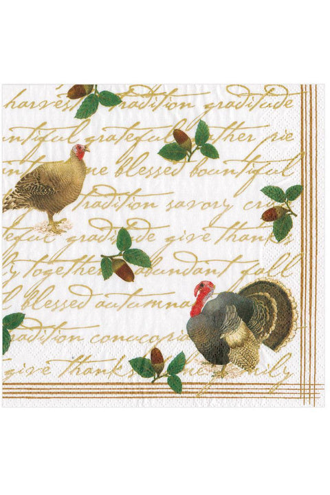 Caspari Founders Thanksgiving Luncheon Napkins