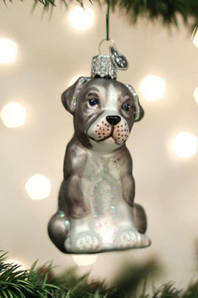 Pitbull Pup Ornament