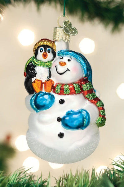 Snowman with Penguin Pal Ornament