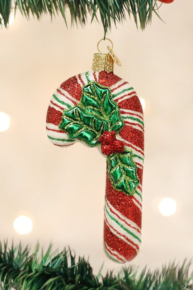 Glistening Candy Cane Ornament