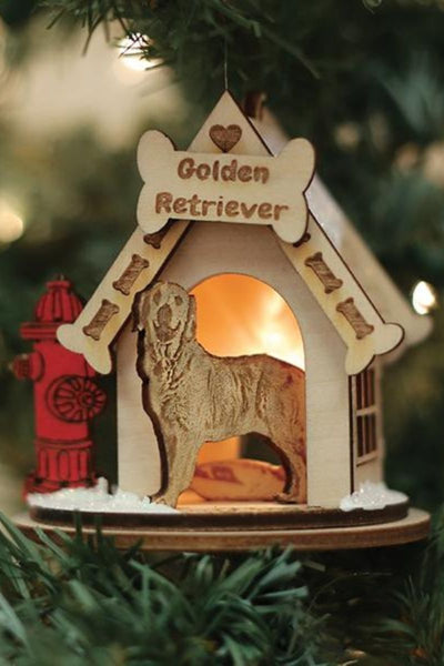 Golden Retriever Cottage Ornament