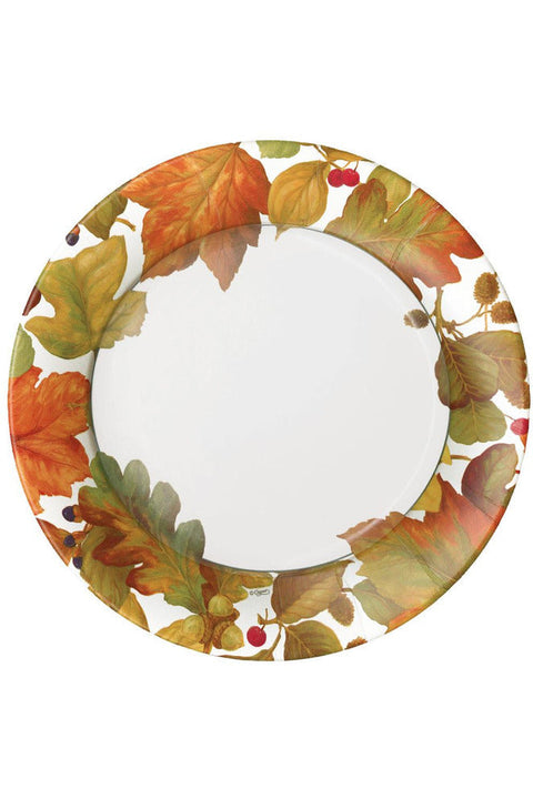 Caspari Autumn Leaves II Paper Dinner Plates