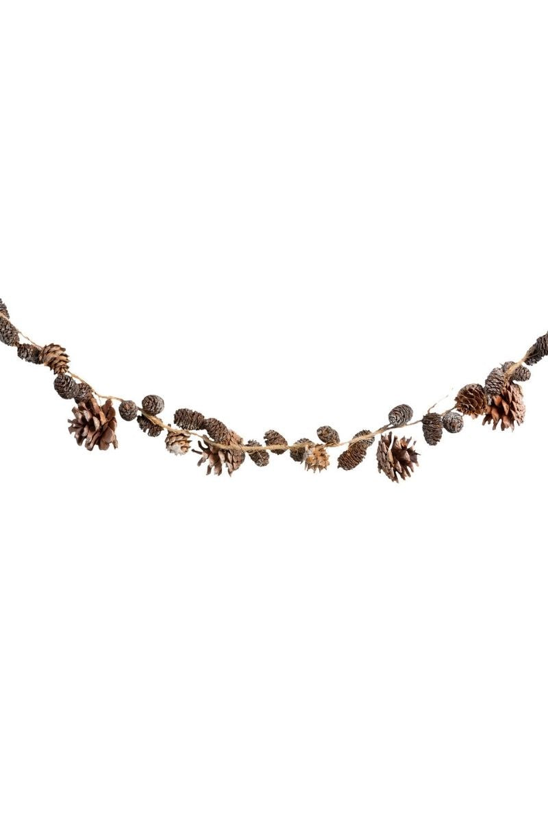 SILK GARLAND MX FRSTD PINECONE