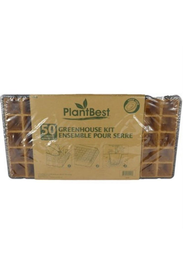 PlantBest Coconut Coir Pot Greenhouse Kit 50 Pots