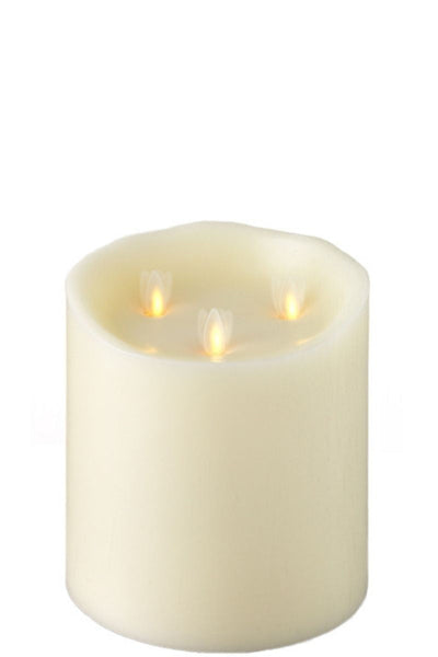 CANDLE, 6" TRIFLAME IVO UNSCEN