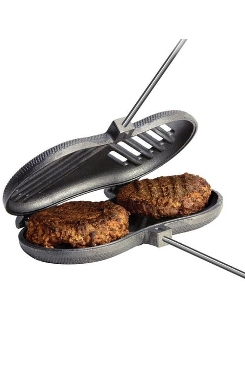 DOUBLE BURGER GRILLER CST IRON