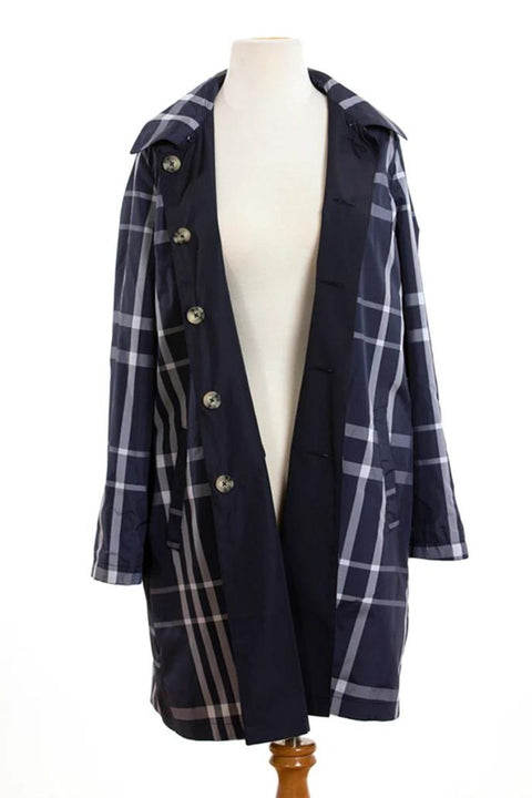 RAINTRENCH NAVY/PLAID LG