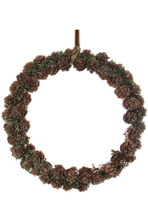 WREATH LARIX CN MOSS SIL GLIT