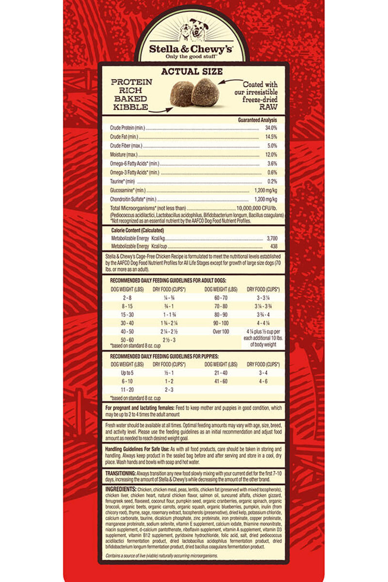 Stella & Chewy's Raw Coated Cage Free Chicken Recipe 22 lb