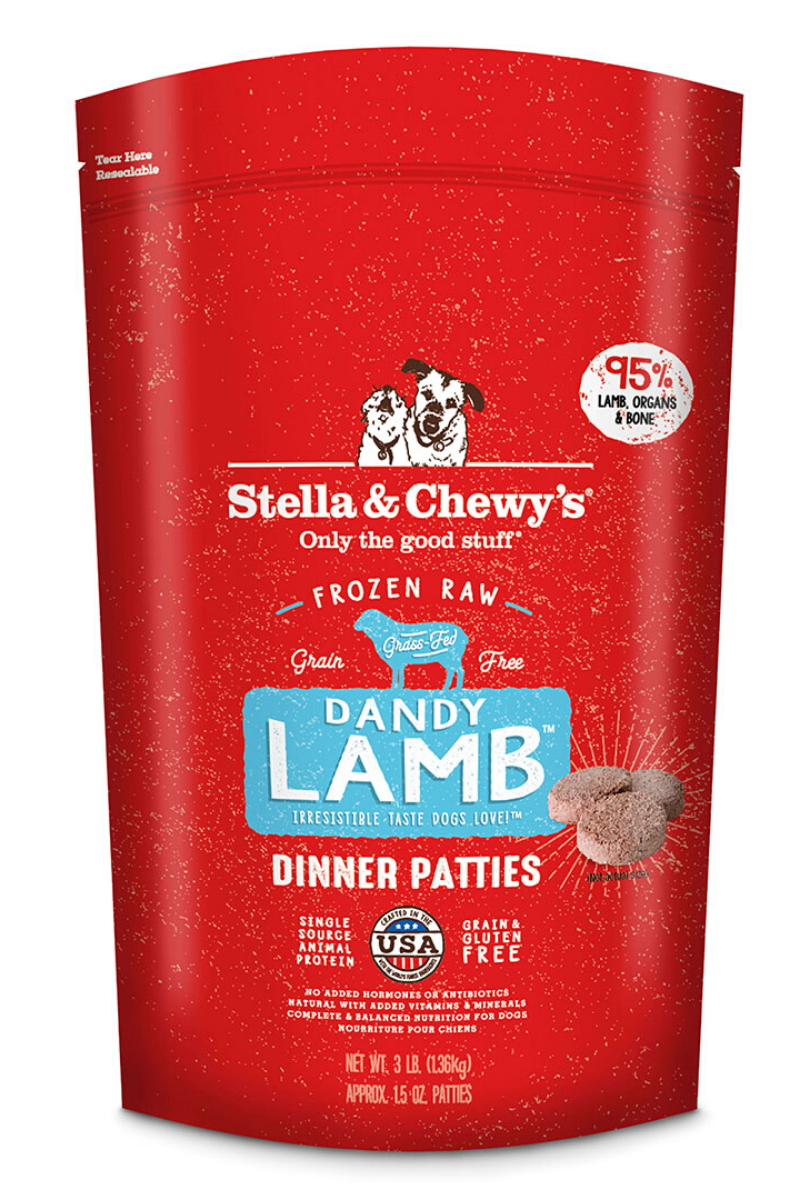 Stella & Chewy's Frozen Raw Dandy Lamb Dinner Patties 3 lb