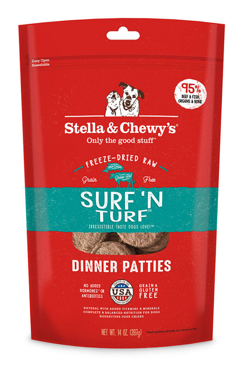 Stella & Chewy's Freeze Dried Raw Surf 'N Turf Dinner Patties 14 oz