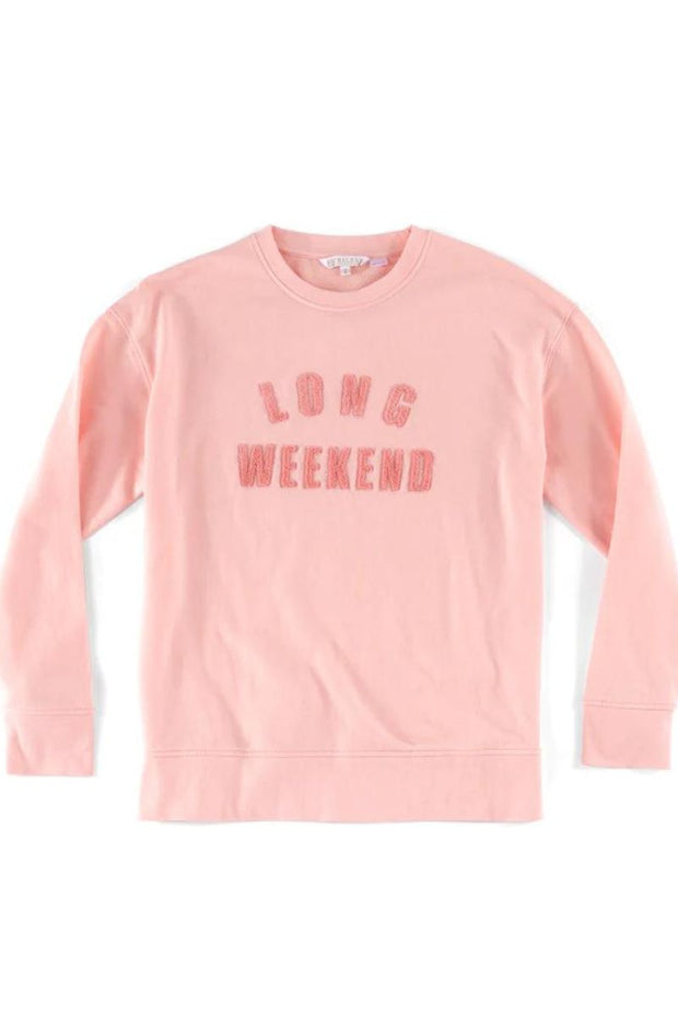Shiraleah "Long Weekend" Rose Sweatshirt Large