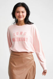 Shiraleah "Long Weekend" Rose Sweatshirt Large