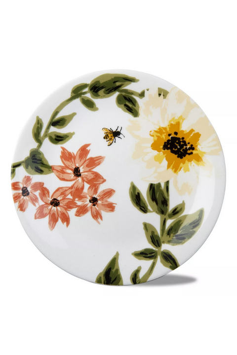 PLATE, BEE FLORAL 8"