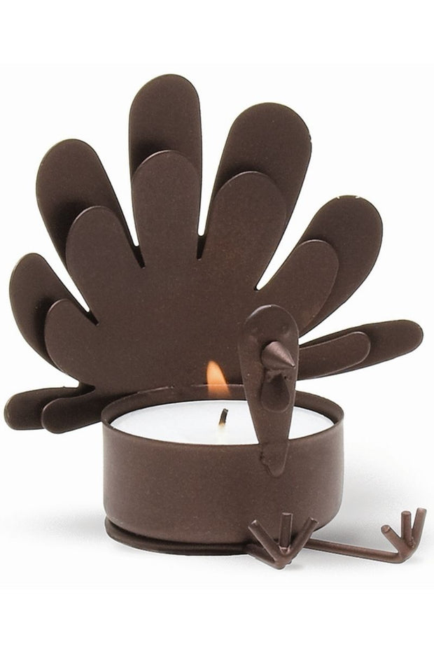 Sitting Turkey Tea Light Candle Holder