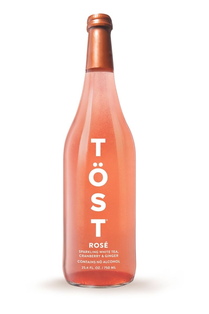 TOST Rose Sparkling Beverage White Tea, Ginger & Elderberry 750 ml