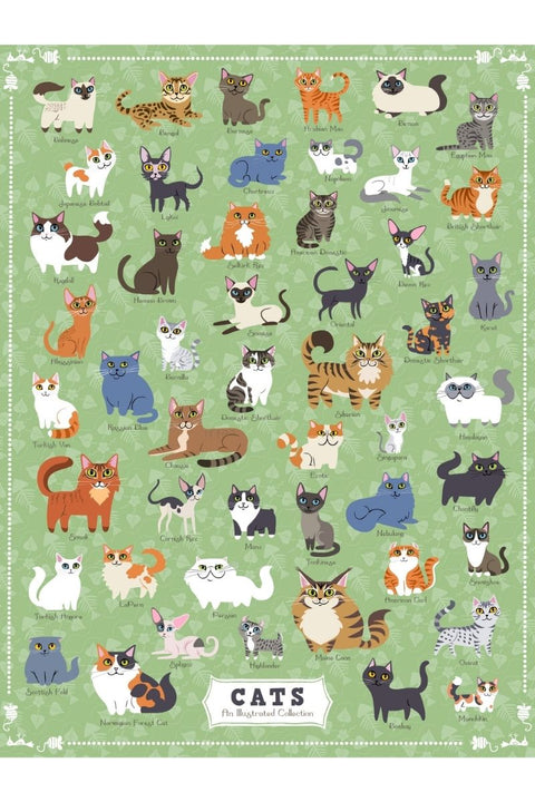 PUZZLE, ILLUSTRATED CATS 500PC