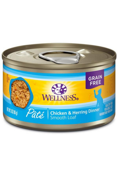 Wellness Canned Cat Food Chicken and Herring - 3 oz