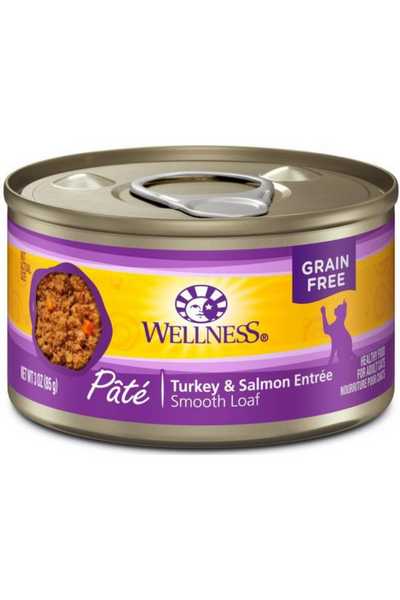 Wellness Grain-Free Turkey Salmon Canned Cat Food - 3 oz