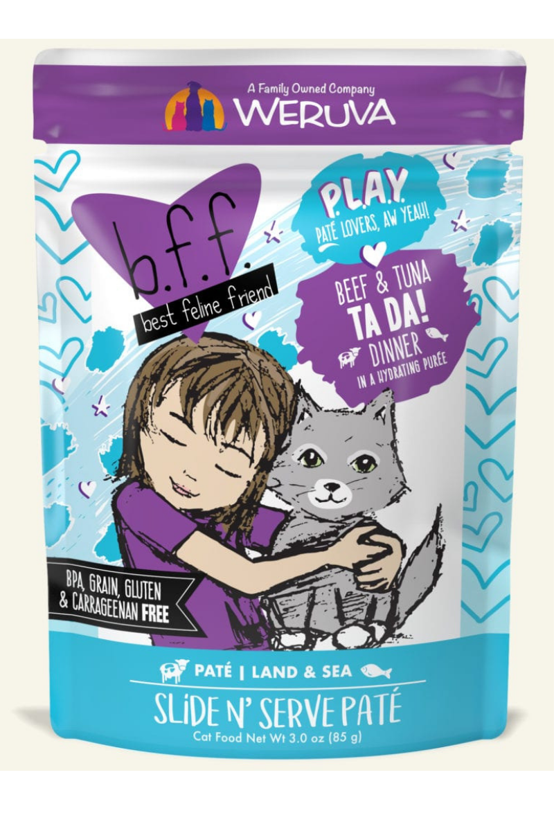 Weruva BFF P.L.A.Y. Beef & Tuna Ta Da! Pouch 3 oz