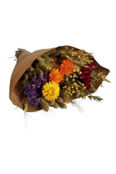 Faux Autumn Round Field Flower Bouquet