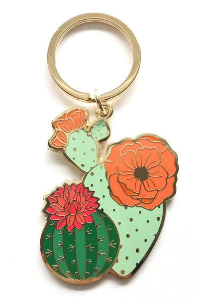 KEYCHAIN, BLOOMING CACTI