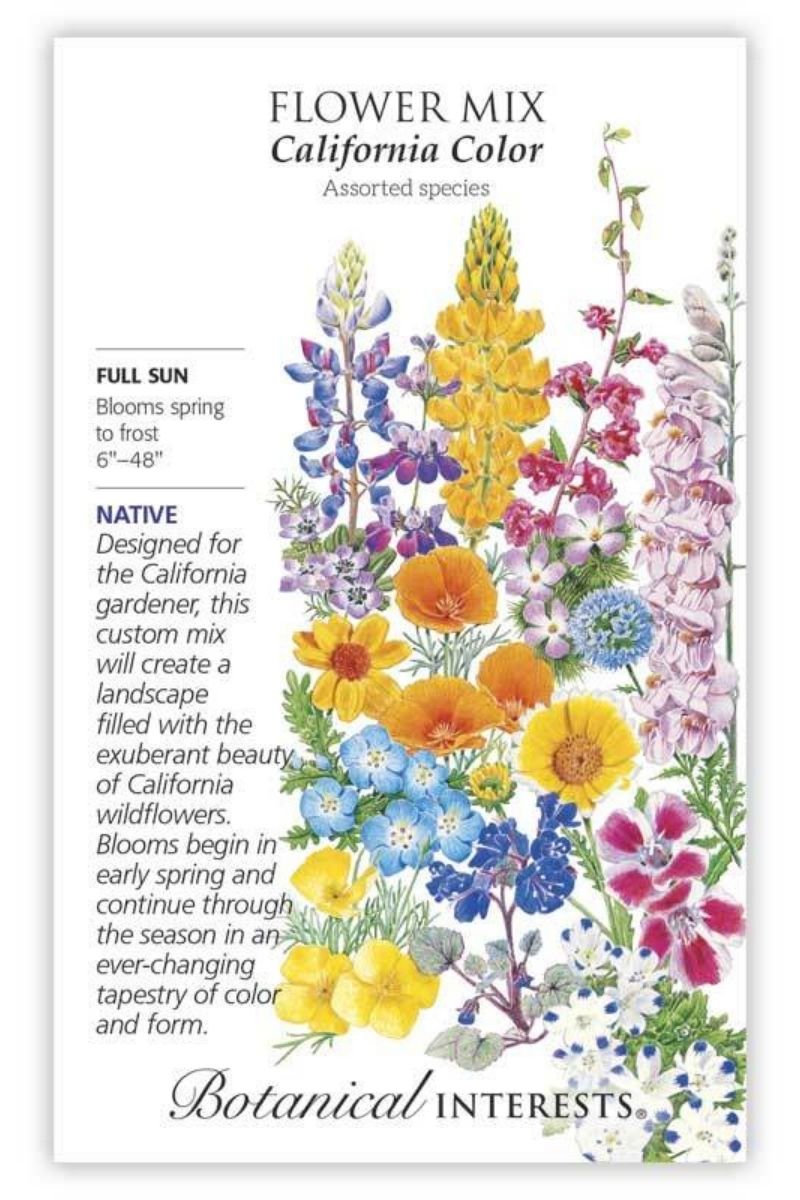 Botanical Interests California Color Flower Mix Seeds