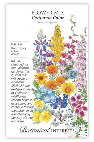 Botanical Interests California Color Flower Mix Seeds