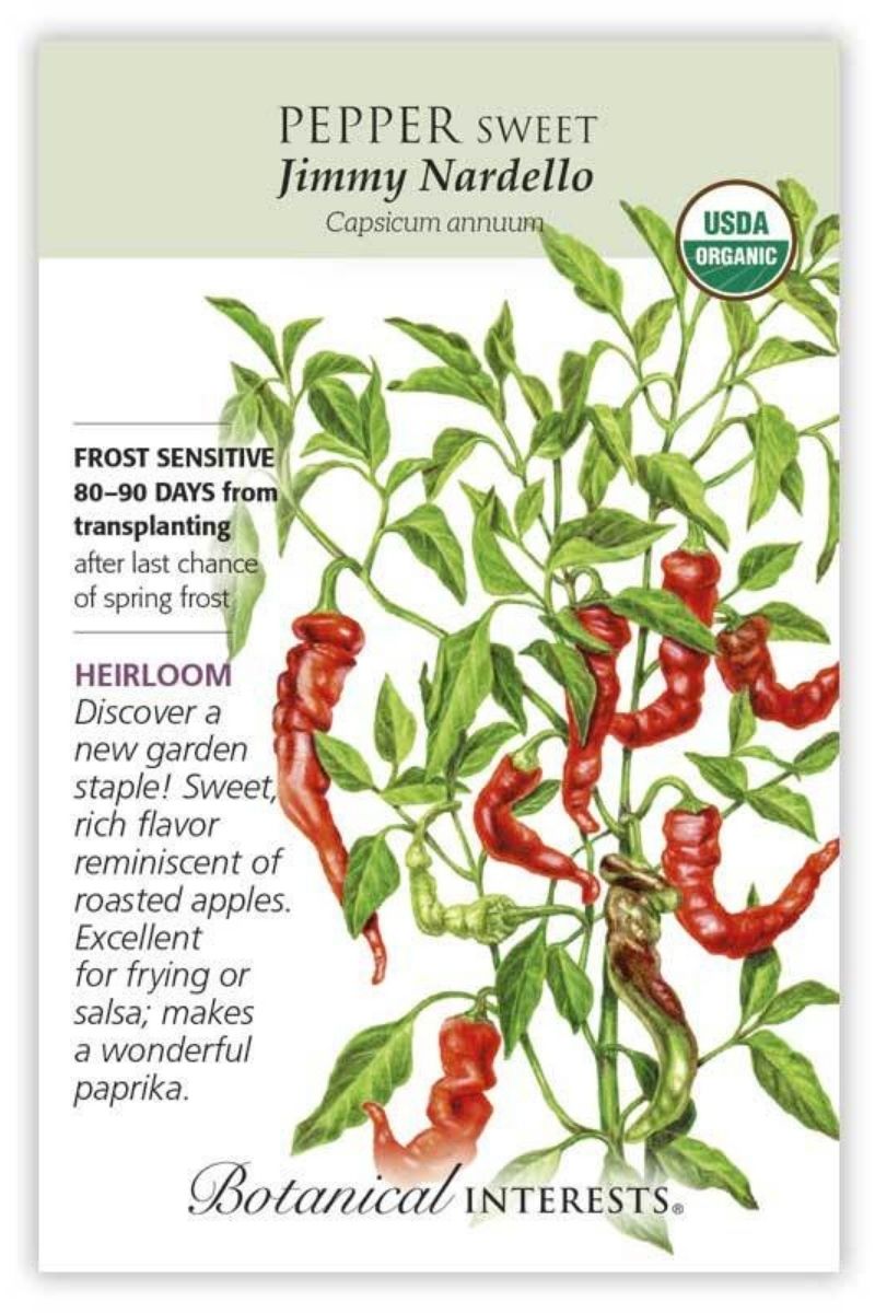 Botanical Interests Jimmy Nardello Pepper Seeds - Thumbnail 2