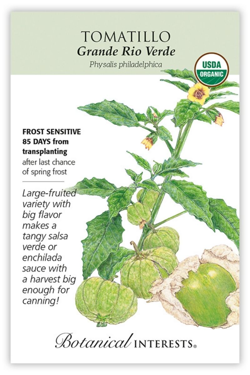 Botanical Interests Grande Rio Verde Tomatillo Organic Seeds