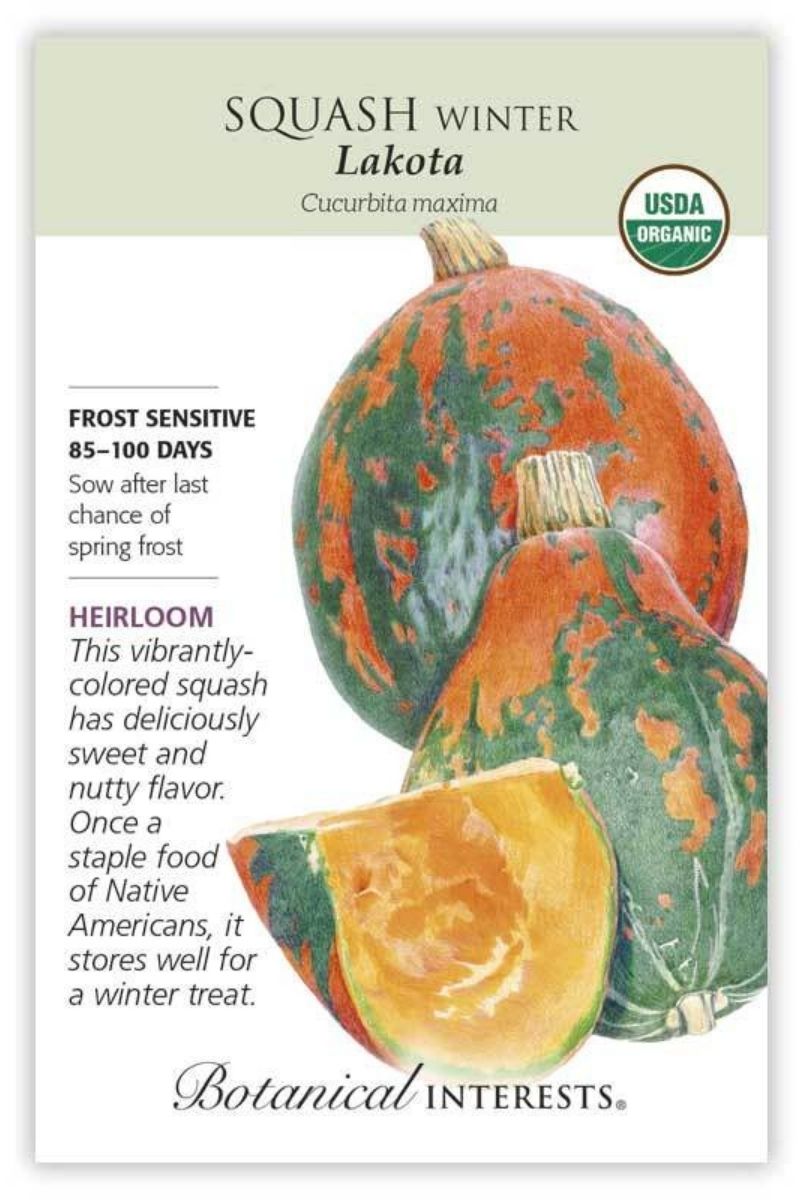 Botanical Interests Lakota Winter Squash Organic Seeds