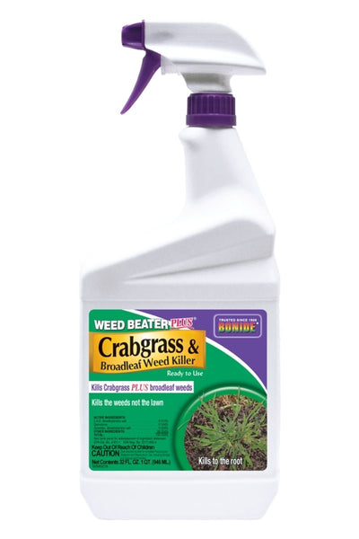 Bonide Weed Beater Plus Crabgrass & Broadleaf Weed Killer 32 oz Ready-to-Use Spray