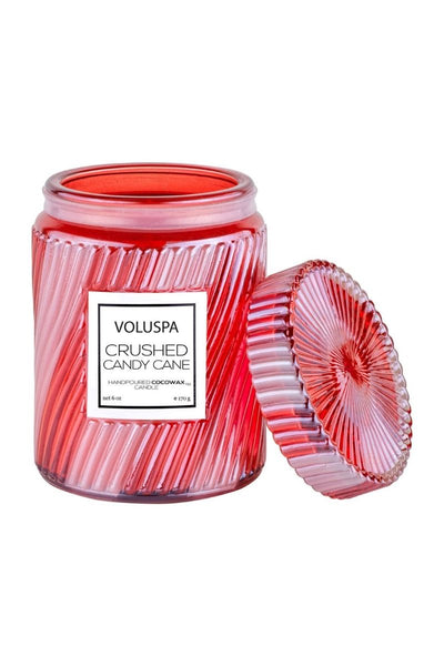 Voluspa Crushed Candy Cane Small Jar Candle