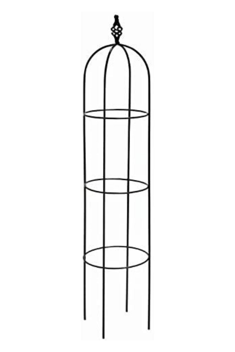 OBELISK, 54" SPIRAL FINIAL BLK