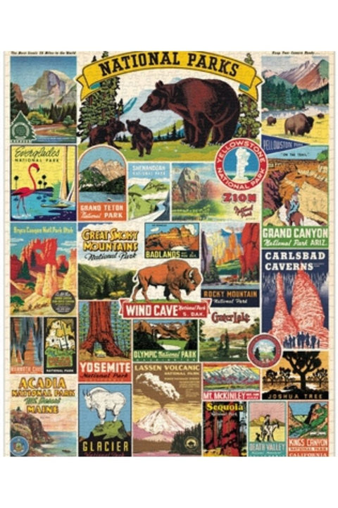 Cavallini & Co. National Parks Vintage Maps 1000 Pieces