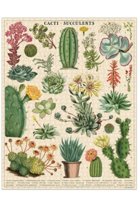 Cavallini & Co. Cacti & Succulents Vintage Puzzle 1000 Pieces