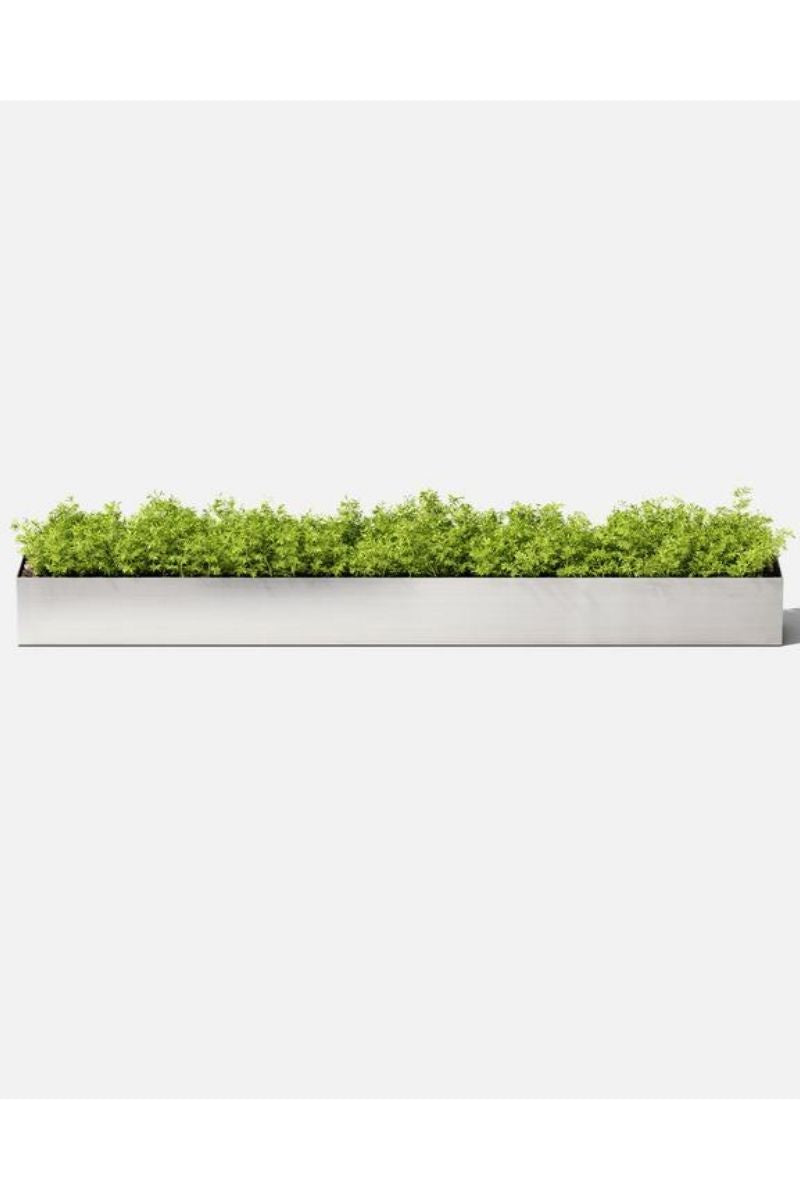 PLANTER, TROUGH GEO STAINLESS