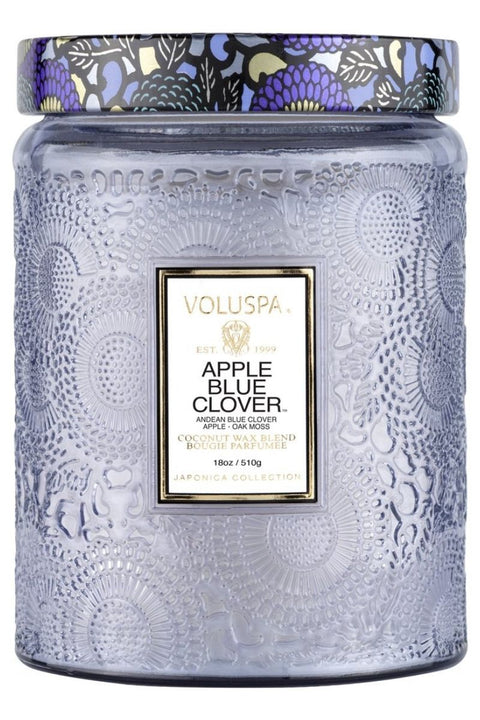 Voluspa Apple Blue Clover Large Jar Candle