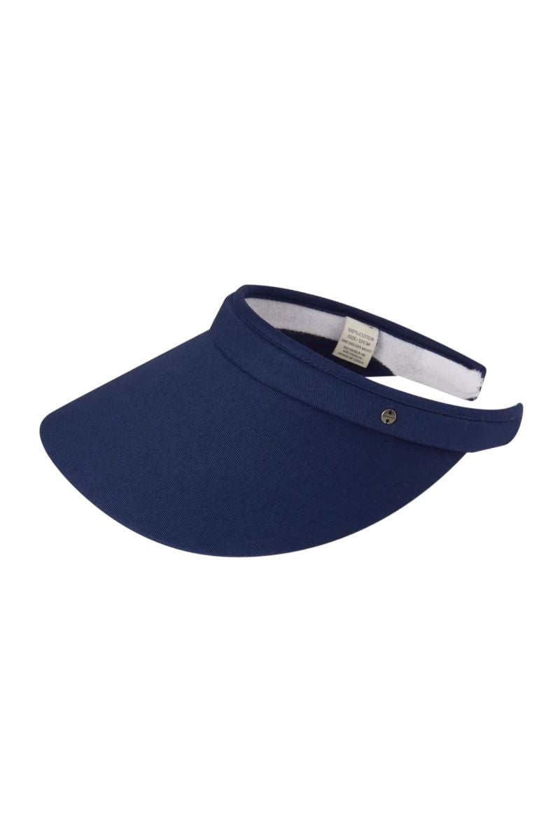 women's Push On Visor One Size Ellen Navy