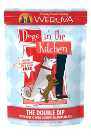 Weruva Dogs In The Kitchen The Double Dip with Beef & Wild Caught Salmon Au Jus Pouch 2.8 oz
