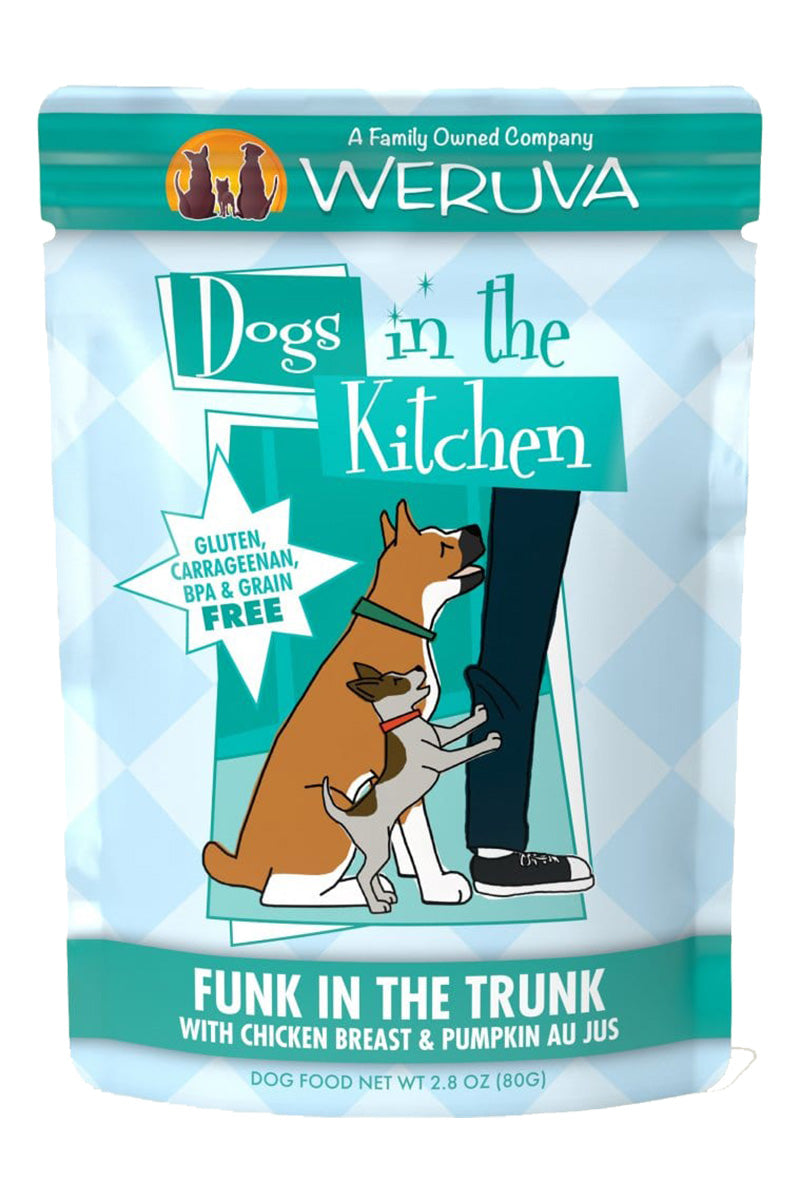 Weruva Dogs In The Kitchen Funk in the Trunk with Chicken Breast & Pumpkin Au Jus Pouch 2.8 oz