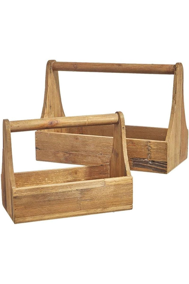 CRATE WOODEN HANDLED LARGE