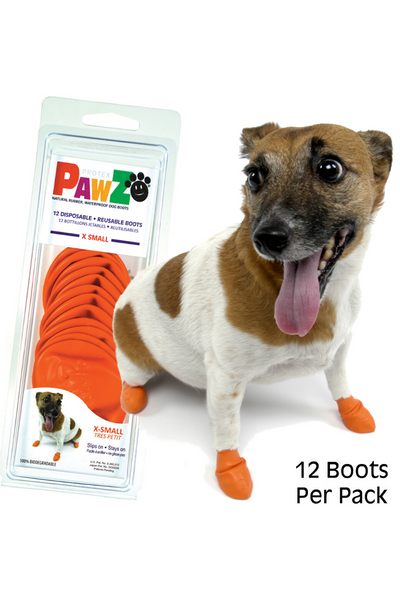 PawZ Rubber Dog Boots Yellow XX Small