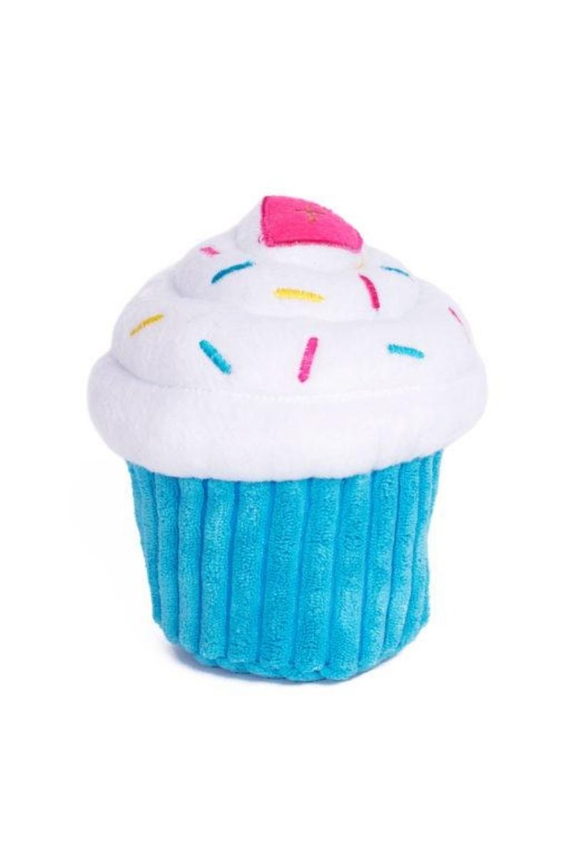 ZippyPaws Birthday Cupcake Dog Toy Blue