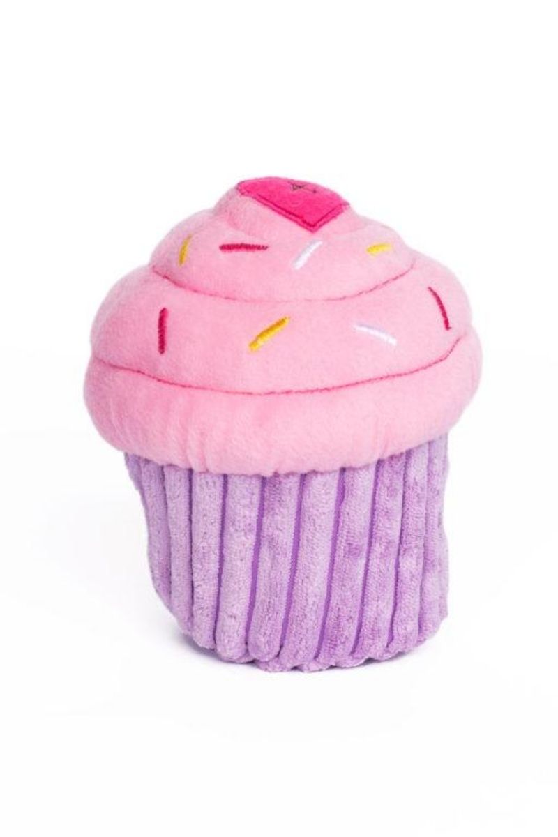 ZippyPaws Birthday Cupcake Dog Toy Pink