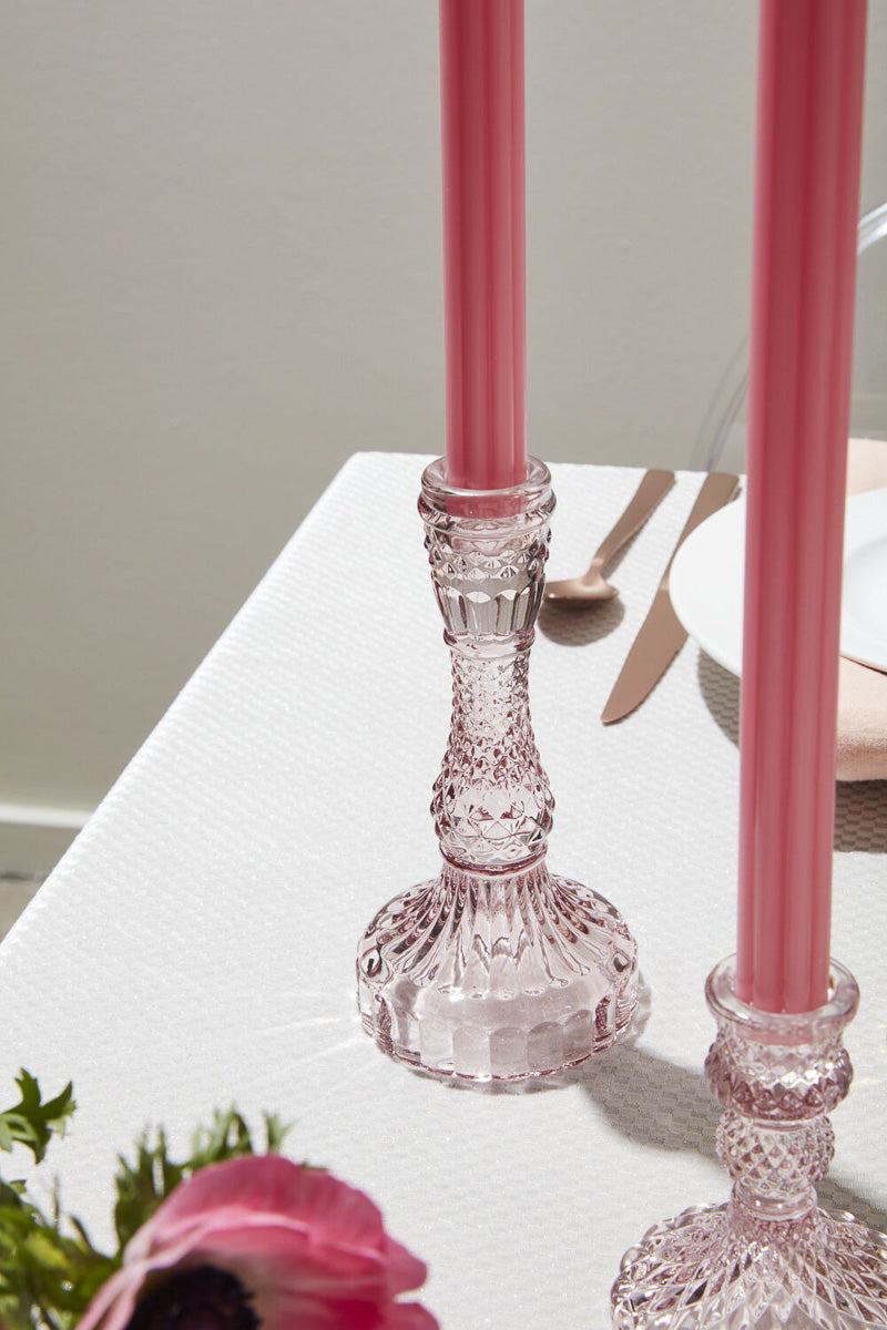 Candlestick Gillian 3.25" x 6.75" Pink