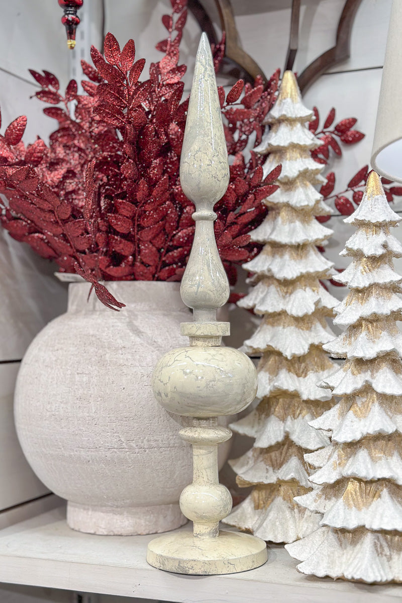 Nottingham Finial 5"x 22.5" Off White