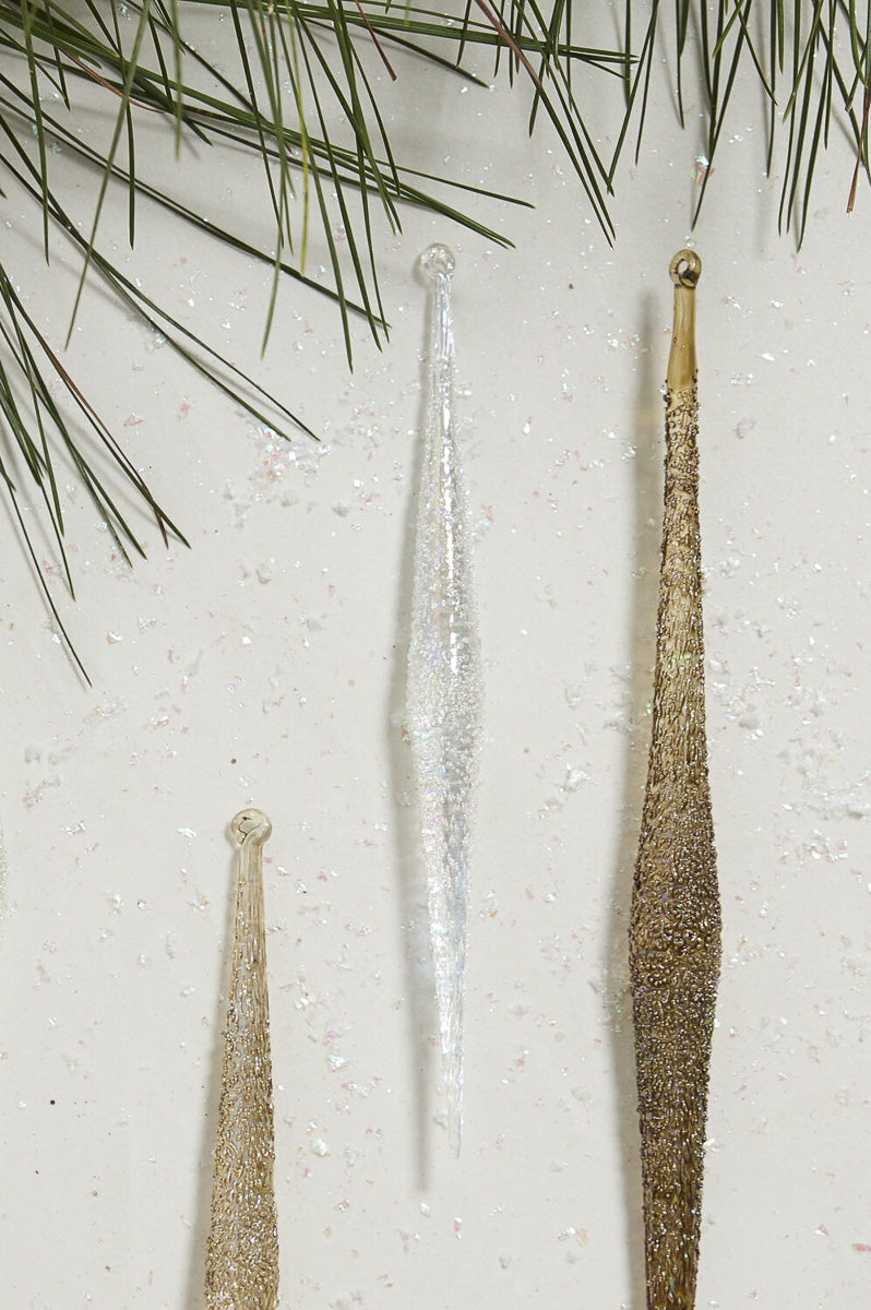 Sparkle Icicle Ornament 7.5"